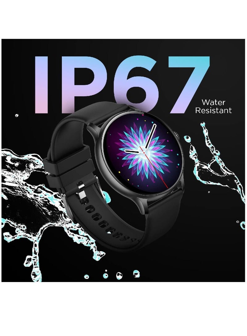Zoom Plus Bluetooth Calling Round Dial Full Touch Multi-Function Smartwatch For Men & Women Black - Image 3