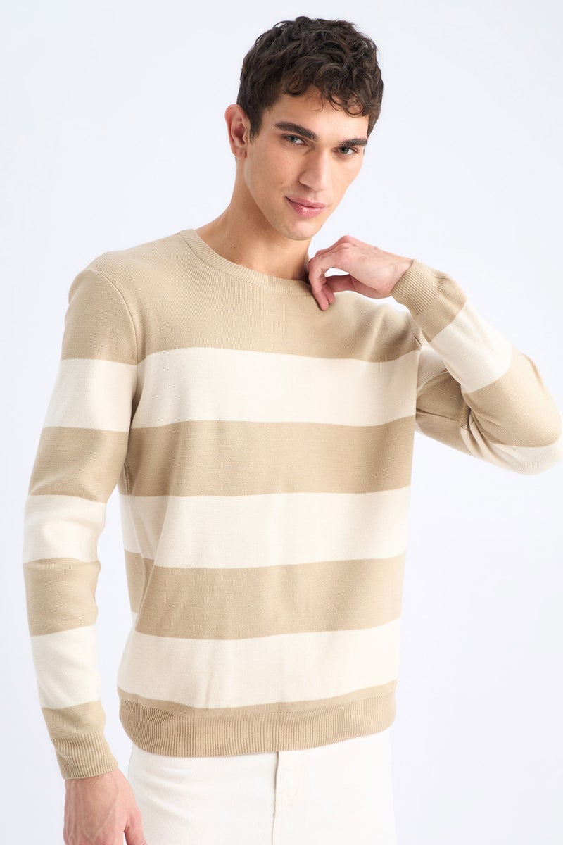 DeFacto Man Standard Fit Crew Neck Knitwear Pullover - Image 1
