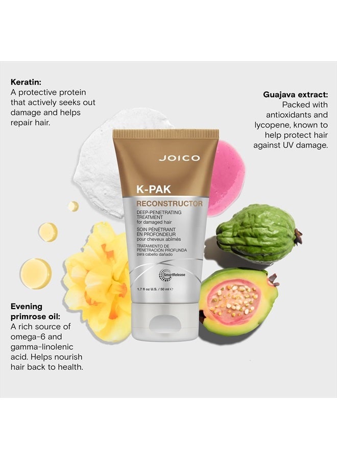 JOICO علاج K-PAK لإعادة البناء العميق | للشعر التالف | إصلاح وتقوية الخصل | إعادة بناء وتقوية الشعر التالف | تحسين المرونة | مع الكيراتين والأرجينين | 1.7 أونصة سائلة - Image 4