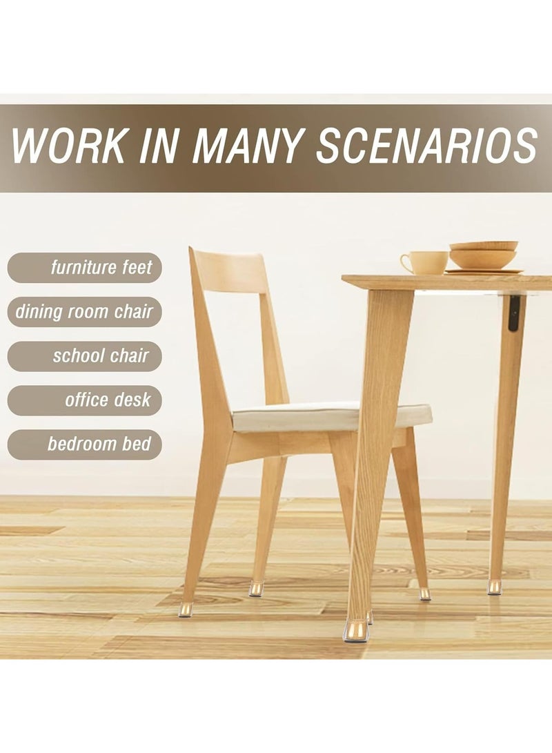 يلا بيك 12  قطعة من واقيات ارجل الاثاث وسادات سيليكون شفافة غير قابلة للانزلاق، قابلة لاعادة الاستخدام، للكراسي وارجل الكراسي والارضيات الصلبة - Image 4