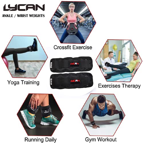 Lycan Professional Wrist/Ankle Weight Pair 500 gram x 2 pc | Resistance Exercise | Wrist Ankle | Fitness Band | Unisex Workout Equipment - Image 5
