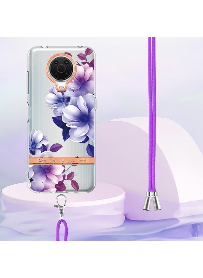 S-TOP Case For Nokia G20/G10 Flowers Series TPU Phone Case with Lanyard - Image 3