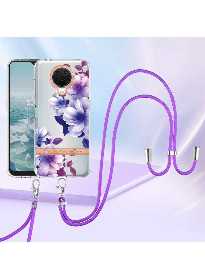 S-TOP Case For Nokia G20/G10 Flowers Series TPU Phone Case with Lanyard - Image 2