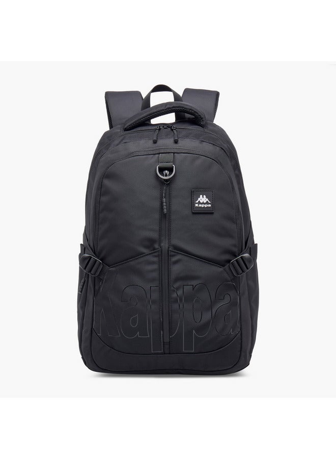 Kappa Unisex Logo Print Backpack with Adjustable Straps and Zip Closure - 17x35x48 cm - Image 1