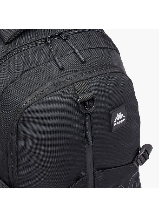 Kappa Unisex Logo Print Backpack with Adjustable Straps and Zip Closure - 17x35x48 cm - Image 5