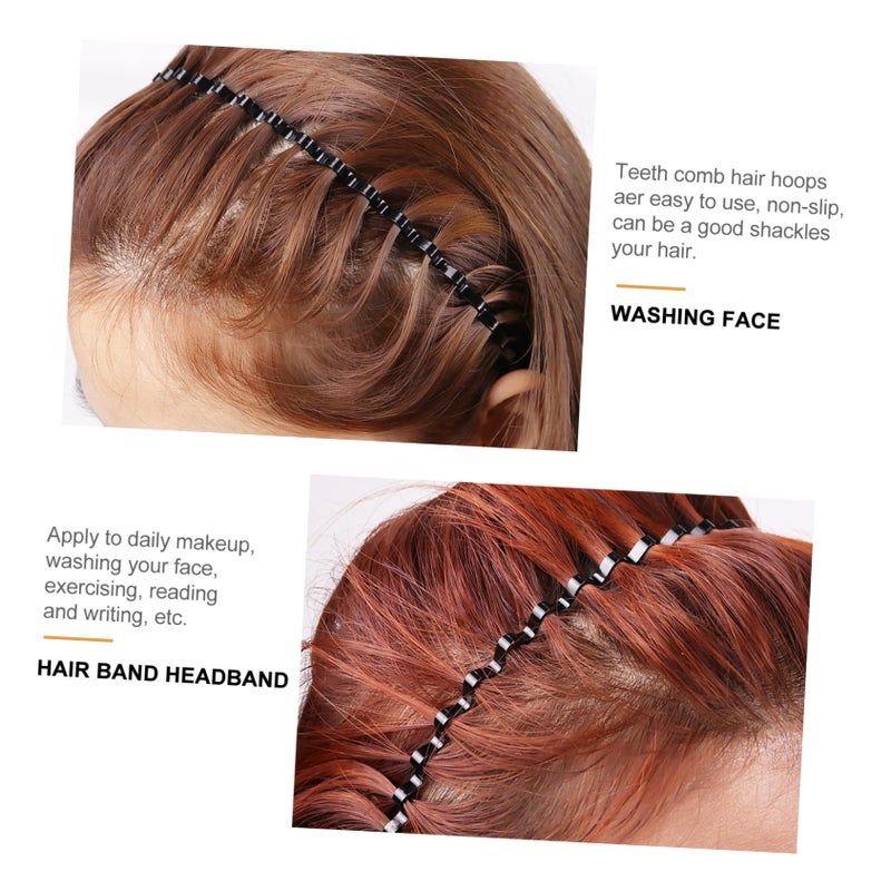 عصابات شعر غير مرئية لغسل الوجه ومكياج الرياضات 12 قطعة خفيفة الوزن ومريحة - Image 4