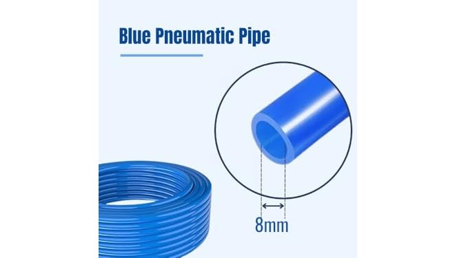 SYLIX 8MM Pneumatic Tubing PU Hose Tube Pipe Polyurethane Tube for Air Compressor Fitting, Fluid Transfer, or Industrial Use (25 METER) - Image 4