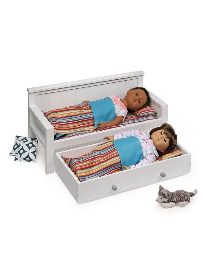 Badger Basket Toy Doll Sofa And Daybed Combo With Trundle Bed For 18 Inch Dolls White/Multi - Image 5