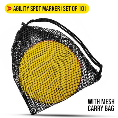 Synco Spot Markers (Pack of 10) Agility Flat Rubber Markers with Diamond Textured Non Slip Grip for Soccer, Basketball, Speed Agility Training and Drills | for Kids/Adult (Multicolor) - Image 2