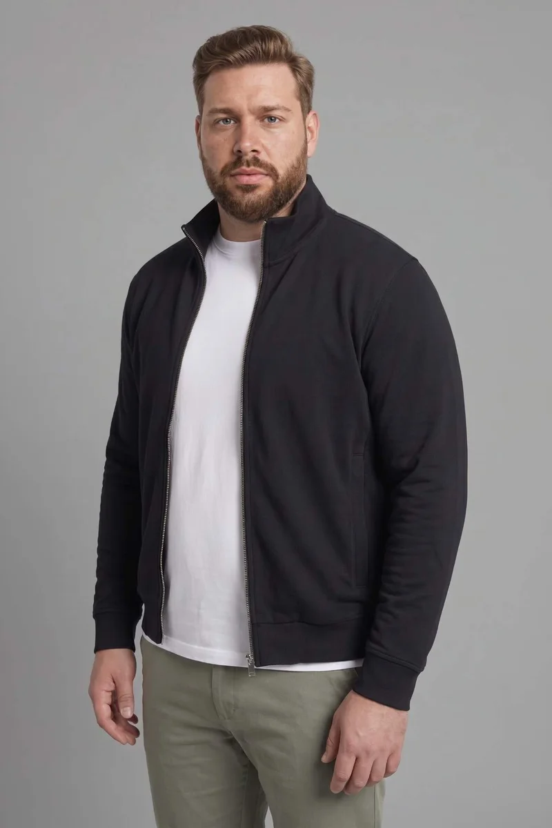ديفاكتو Regular Fit High Collar Cardigan