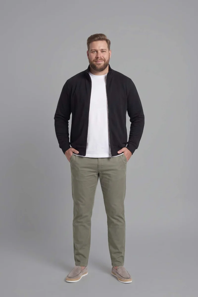 ديفاكتو Regular Fit High Collar Cardigan