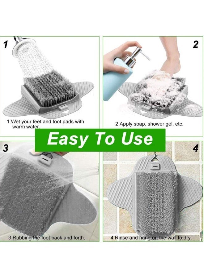 Shower Foot Scrubber with NonSlip Suction Cups Soft Massage Mat for Foot Care and Pain Relief Enhances Foot Circulation and Comfort