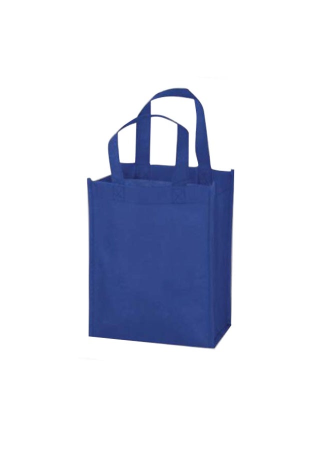 giftology حقيبة تسوق غير منسوجة عمودية زرقاء ملكية - حقيبة قابلة لإعادة الاستخدام صديقة للبيئة، 38 × 30 × 10 سم حقيبة قماش متينة لحمل البقالة والتسوق والاستخدام اليومي - Image 1