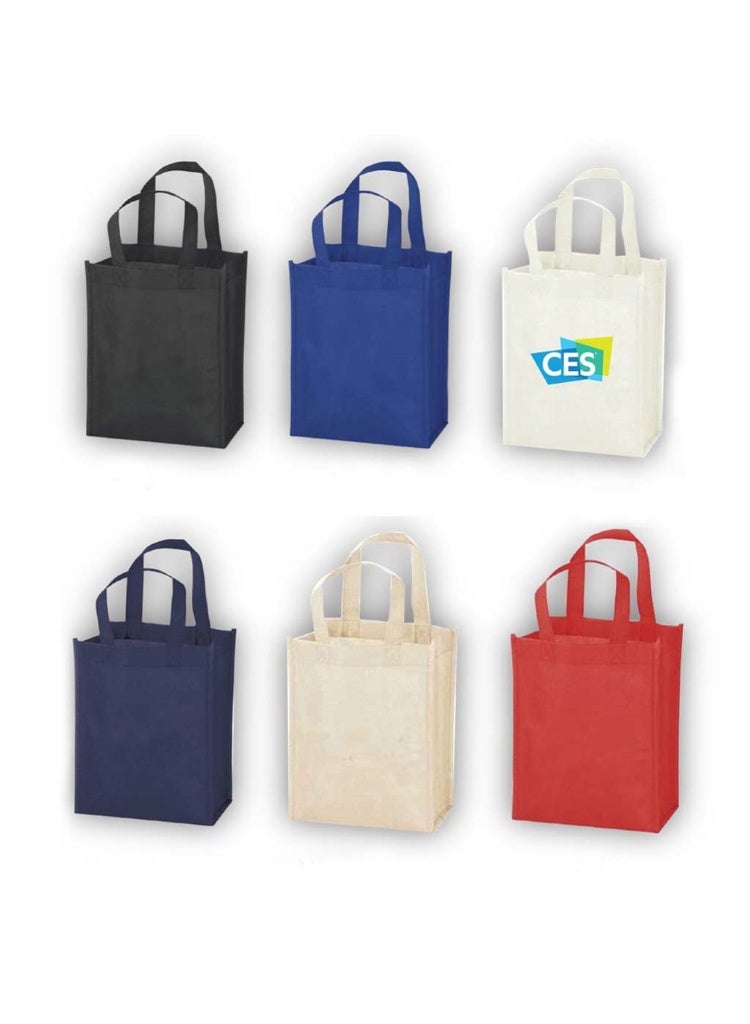 giftology حقيبة تسوق غير منسوجة عمودية زرقاء ملكية - حقيبة قابلة لإعادة الاستخدام صديقة للبيئة، 38 × 30 × 10 سم حقيبة قماش متينة لحمل البقالة والتسوق والاستخدام اليومي - Image 5