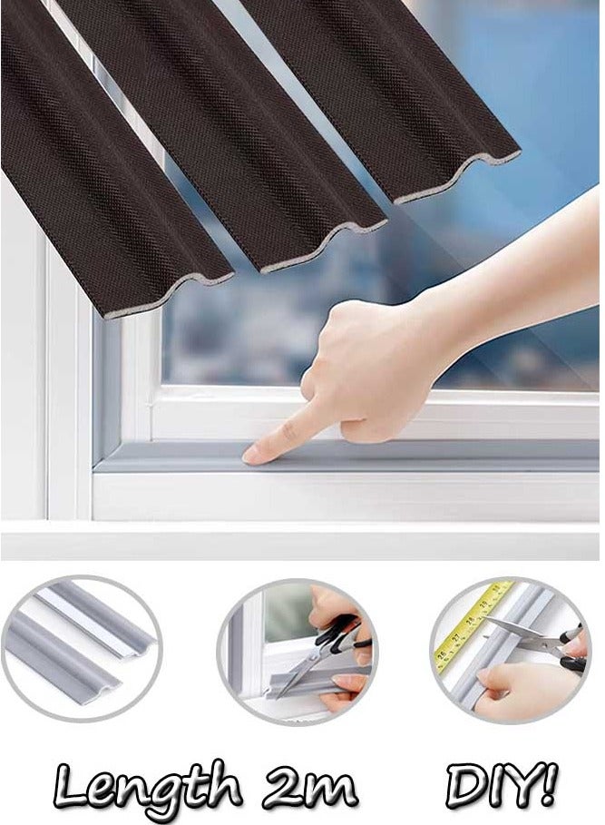 Self-adhesive window seal strips, Soundproof Pest-proof Windproof Dust Proof, SoundProof Winter Insulation, Door Seal Strip, Sliding window weatherproof strips, 2meters - Image 1