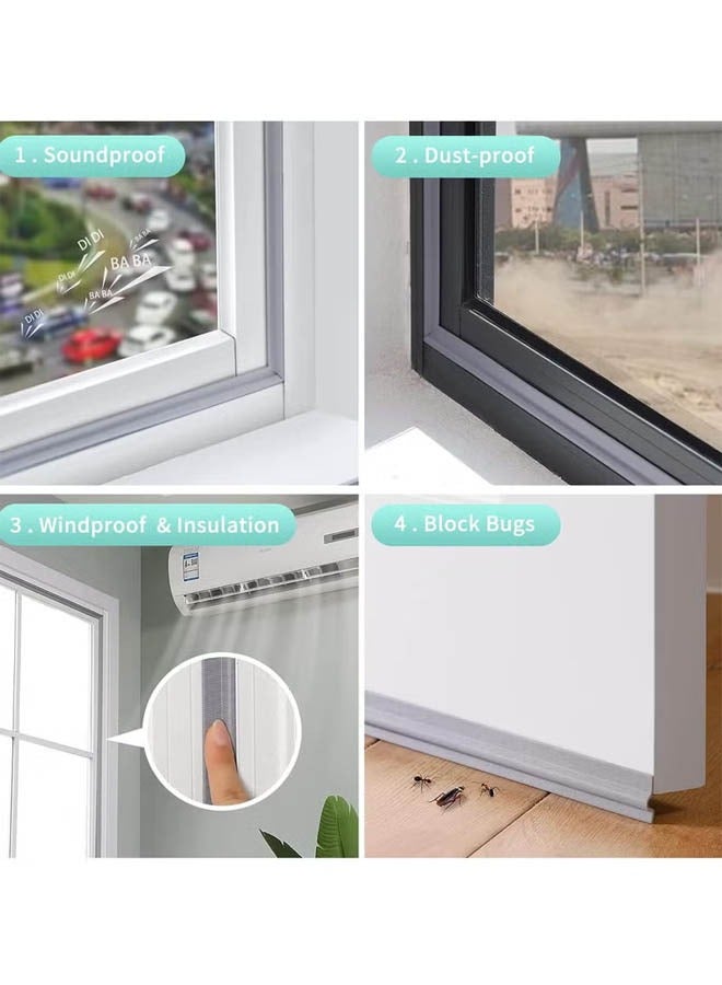 Self-adhesive window seal strips, Soundproof Pest-proof Windproof Dust Proof, SoundProof Winter Insulation, Door Seal Strip, Sliding window weatherproof strips, 2meters - Image 5