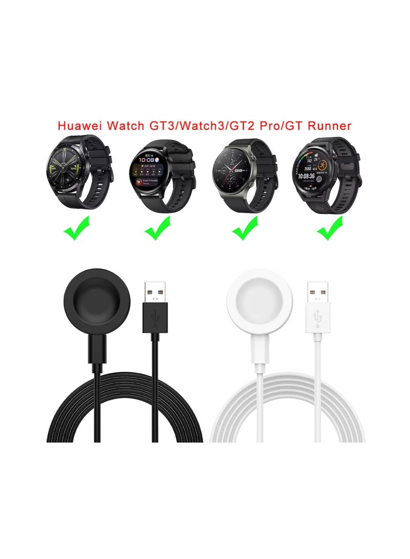 TWEGGON Charger Huawei GT3 Series/ Watch 3 Series/ GT2 Pro/ GT Runner/GT4 Series, Fast Charging Cable Data Cradle Dock Magnetic Wireless Charger Black  - Image 2