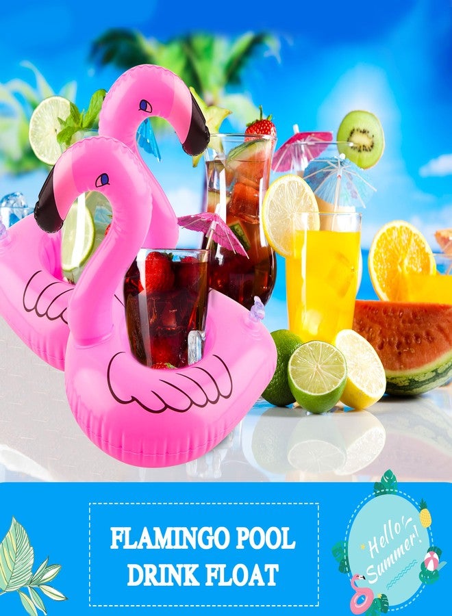 Sonarun 150 Pack Inflatable Flamingo Drink Holders Pink Flamingos Drink Floats Flamingo Floating Cup Coasters for Summer Beach Pool Swim Party - Image 5