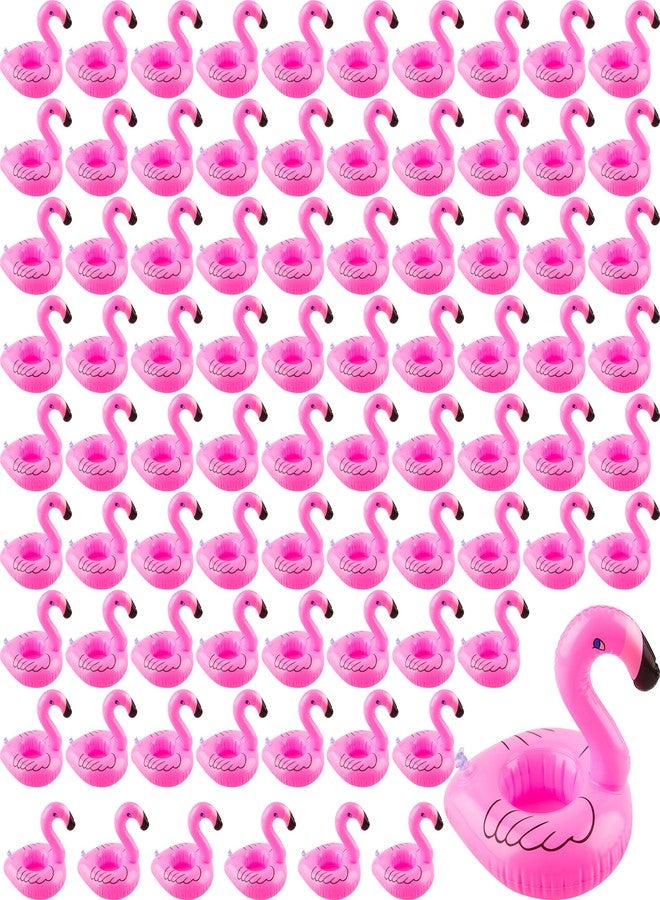 Sonarun 150 Pack Inflatable Flamingo Drink Holders Pink Flamingos Drink Floats Flamingo Floating Cup Coasters for Summer Beach Pool Swim Party - Image 1