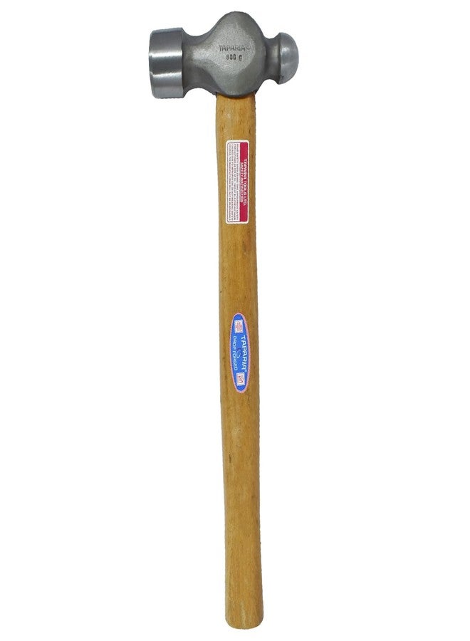 Taparia WH 800 B Steel (800g) Ball Pein Hammer with Handle (Beige and Grey) - Image 1