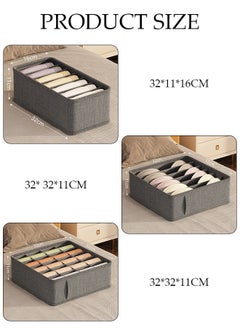 DUNISO 3PCS Wardrobe Clothes Organizer with Portable Handle Large Capacity Closet Storage Organizer for Clothes Jeans Socks Washable Closet Storage Boxes Cube Folding Storage Bin for Home Bedroom Office  - Image 2