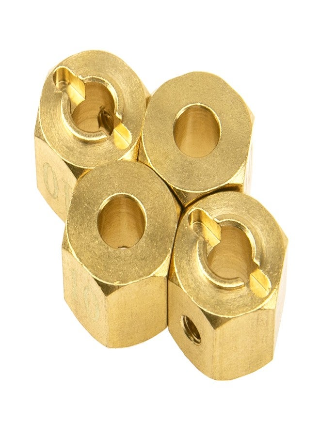 Vgoohobby Brass 12mm Wheel Drive Hex Hub Adapter with Pins Counterweight Compatible with Axial SCX10 90046 Tamiya CC01 D90 Redcat Gen7 1/10 RC Crawler Car (Thickness: 10mm) - Image 4