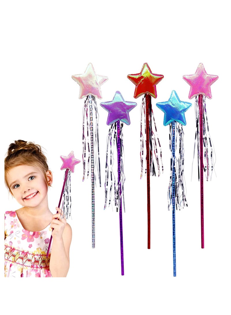 Zikra 20 Pieces Princess Star Fairy Wand for Girls Halloween Decorations Kid Pretend Play Birthday Party Favors for Girls Fairy Stick Birthday Party Supplies Baby Shower Decor Party Props Random Color - Image 1