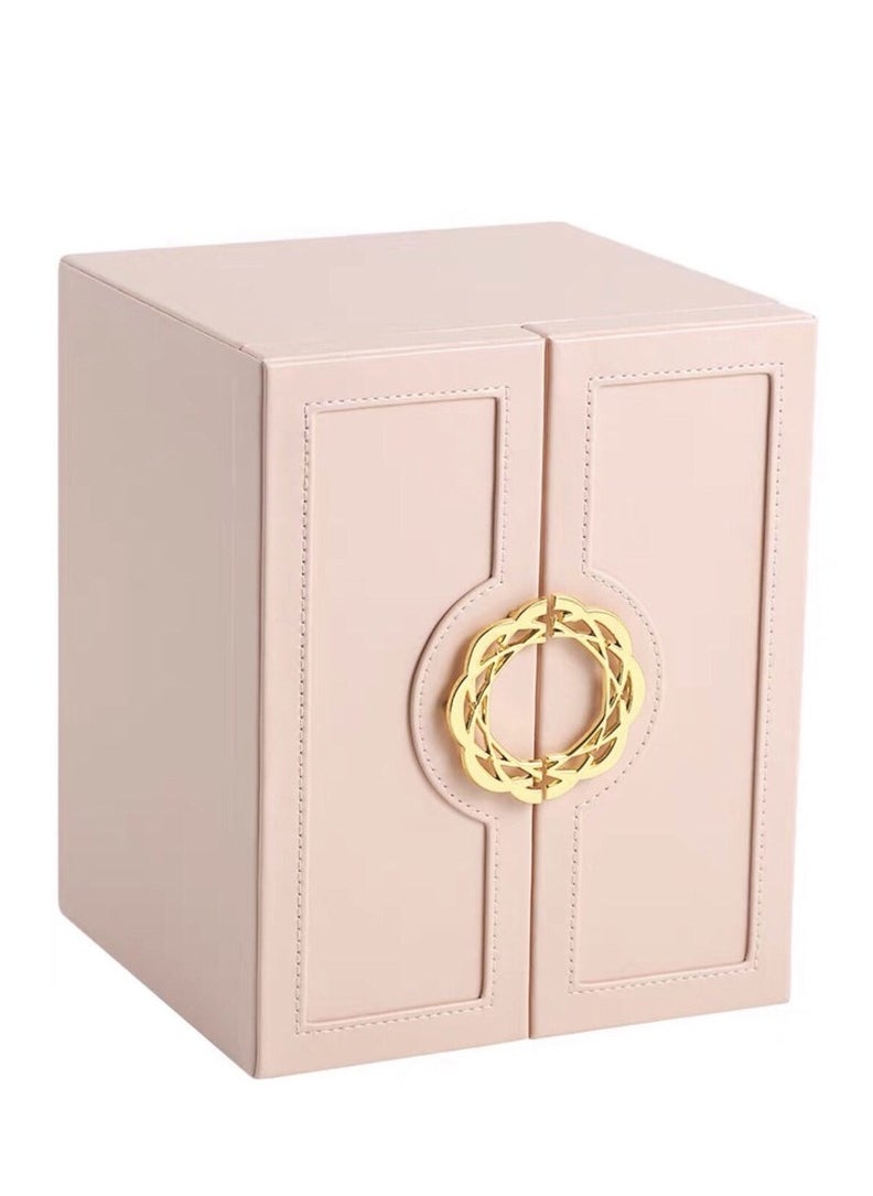 Generic - Simple jewelry box European creative semicircle large capacity earrings ring lipstick necklace hand jewelry storage box - Image 1