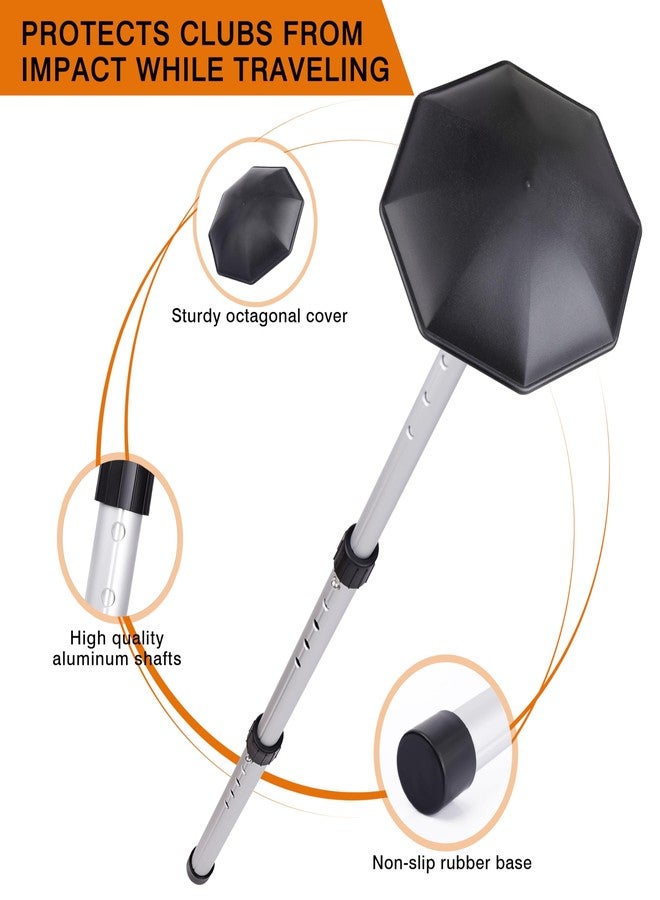 BIRDIEBLAST Golf Travel Support Pole,Aluminium Golf Support Rod,Golf Travel Bag Support System to Protect Clubs from Impacts (Black) - Image 2