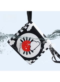 Generic Bed Circumference Haha Mirror Cloth Book Baby Early Education Black Red White Double-sided Cloth Book Baby Stereo Cognitive Cloth Book Toy-Color:Animals + Insects (with Teether)  - Image 5