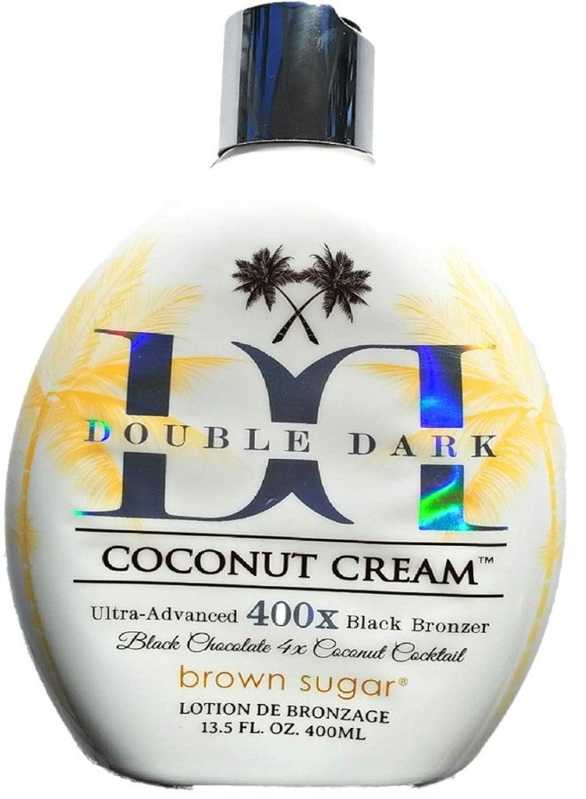 Brown Sugar Black Chocolate Double Dark Coconut Cream 400X Ultra-Advanced Bronzing Tanning Lotion with Skin Softening Coconut Milk & Hydrating Oils - 13.5 oz for Deep, Lasting Color - Image 1