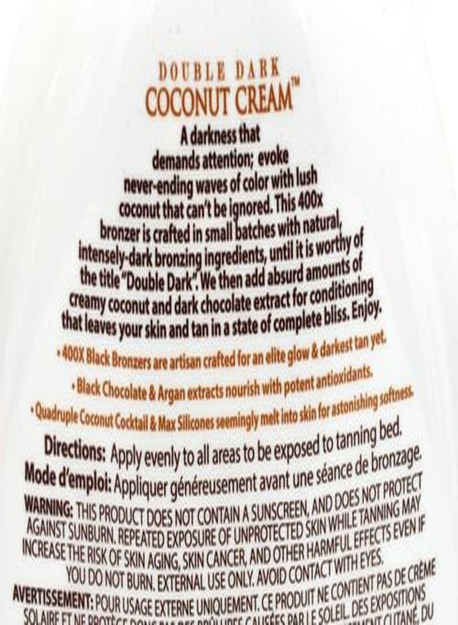 Brown Sugar Black Chocolate Double Dark Coconut Cream 400X Ultra-Advanced Bronzing Tanning Lotion with Skin Softening Coconut Milk & Hydrating Oils - 13.5 oz for Deep, Lasting Color - Image 4