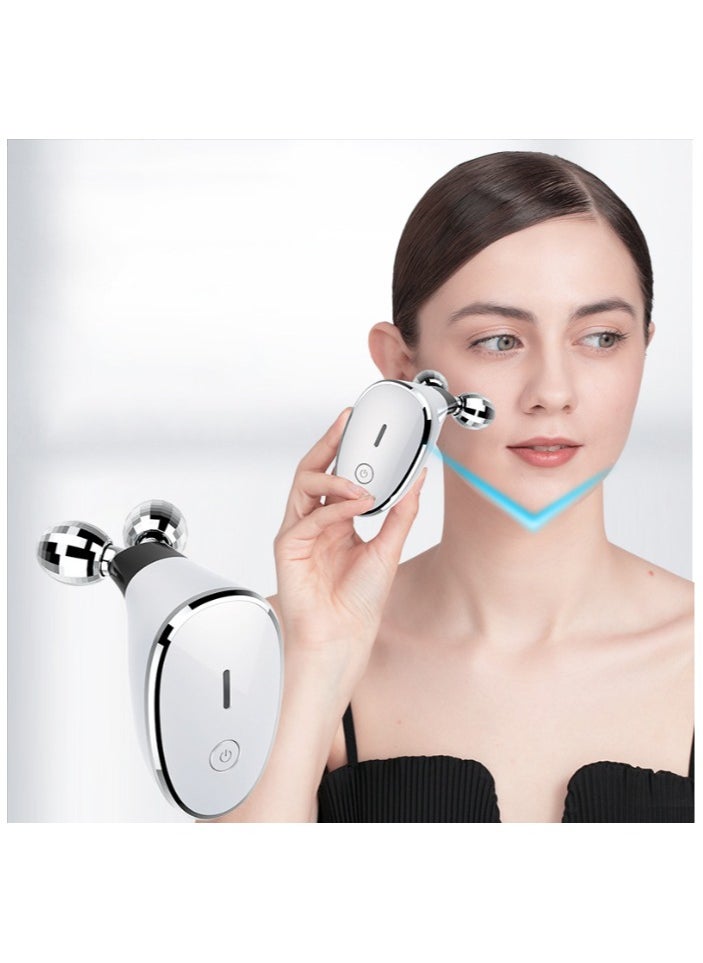 Excefore - Microcurrent Facial Massager, Skin Tightening Care for Women and Men Face Body Wrinkle Removal, Anti Aging, Skin Rejuvenation, Face Lift, Portable Skin Beauty Device for Face and Neck (White) - Image 1