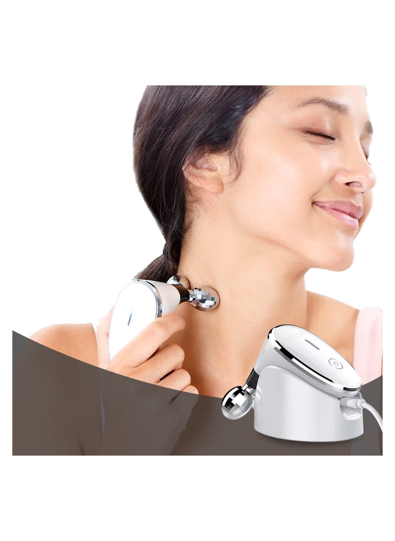 Excefore - Microcurrent Facial Massager, Skin Tightening Care for Women and Men Face Body Wrinkle Removal, Anti Aging, Skin Rejuvenation, Face Lift, Portable Skin Beauty Device for Face and Neck (White) - Image 1