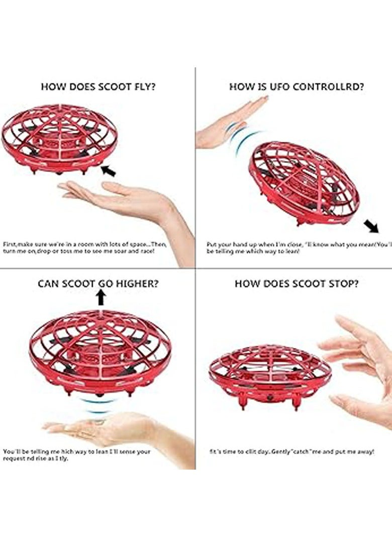 General UFO Hand-Controlled Mini Drones Toys, Upgraded 5 Infrared Sensors, 2-Speed Interactive Flying Orb, 360°Rotating Ball with LED Light for Kids, Boys & Girls  - Image 4