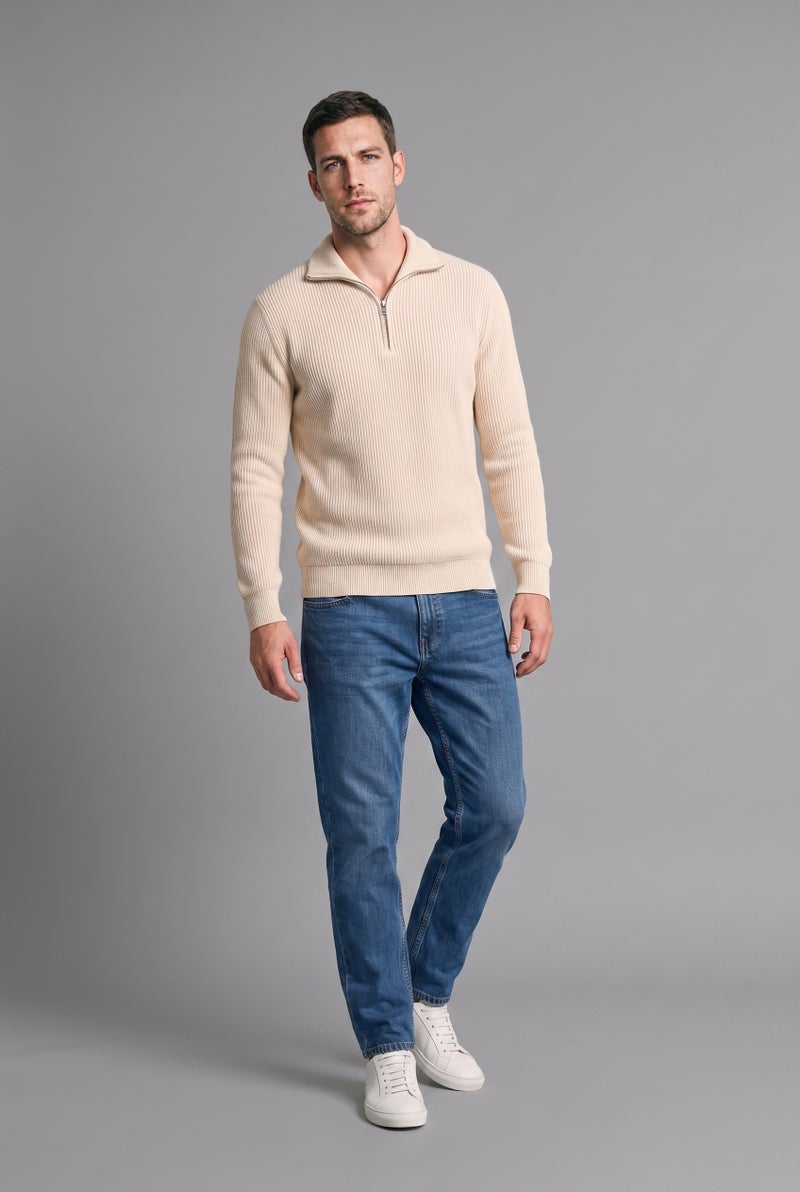 DeFacto Beige Man Standard Fit Knitwear Pullover Casual - Image 1