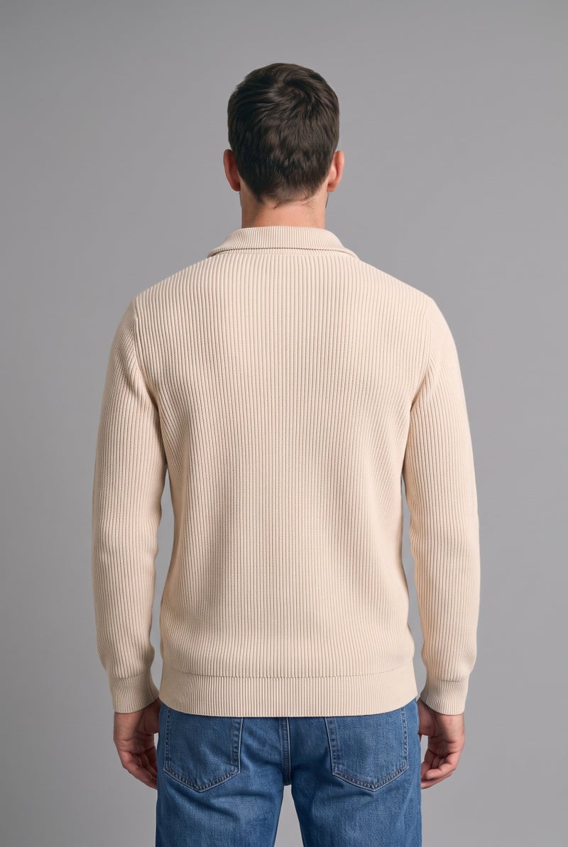 DeFacto Beige Man Standard Fit Knitwear Pullover Casual - Image 4