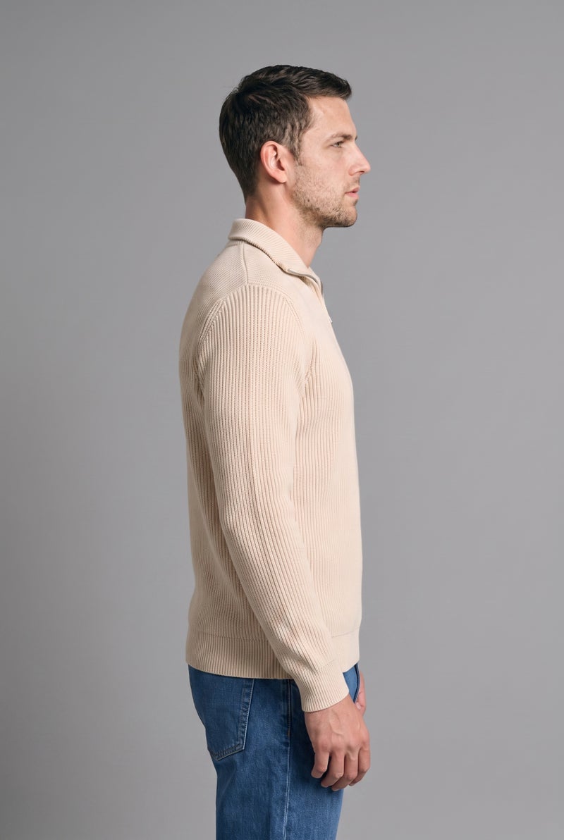 DeFacto Beige Man Standard Fit Knitwear Pullover Casual - Image 3