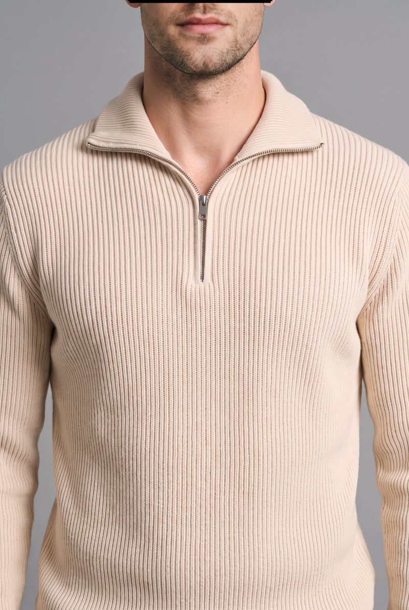 DeFacto Beige Man Standard Fit Knitwear Pullover Casual - Image 5