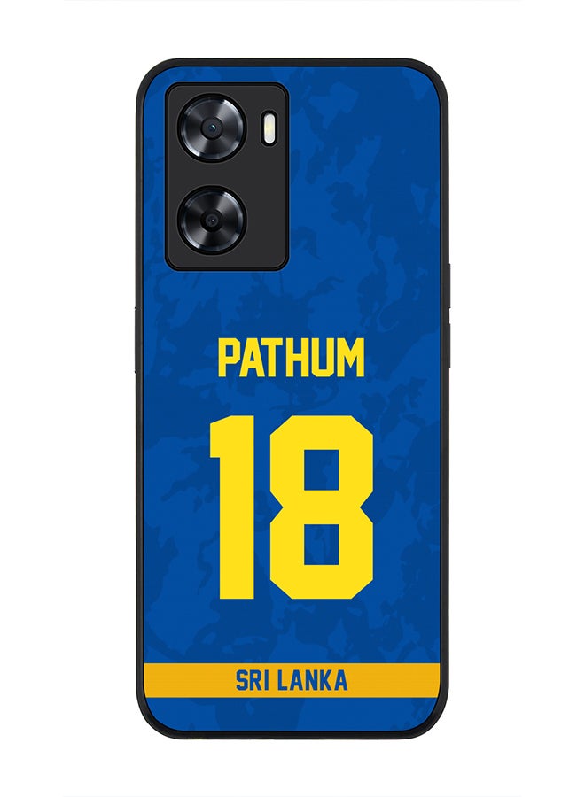 Stylizedd Rugged Black Edge Case for Oppo A57 4G, Slim fit Soft Case Flexible Rubber Edges Thin Cover - Player Name - Pathum Nissanka, Jersey Number- 18 - Image 1