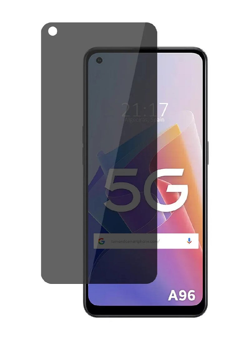 Super Tempered Glass Screen Protector Anti-Spy Privacy  Designed For Oppo A96 5G Full Screen Coverage And Bubble Free - Image 1