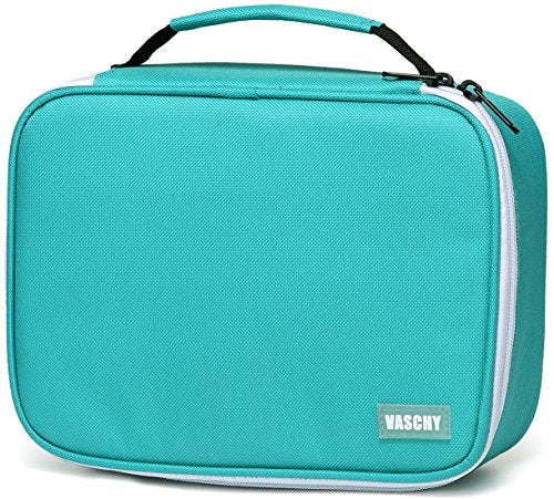 VASCHY Large Pencil Case, Art Color Pencils Pouch with Detachable Layers Multiple Zip Pockets for School Office Stationary Organization Turq - Image 1