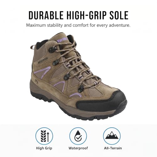 Northside Women's Snohomish-W Hiking Boot, Tan/Periwinkle, 10 - Image 3