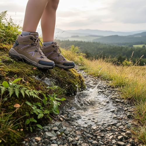 Northside Women's Snohomish-W Hiking Boot, Tan/Periwinkle, 10 - Image 5