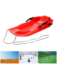 Portable Snow Sled Sand Grass Skiing with Pull Rope, Slippery Racer Downhill Toboggan Rolling Snow Slider, for Kids Boat Sledge Sprinter