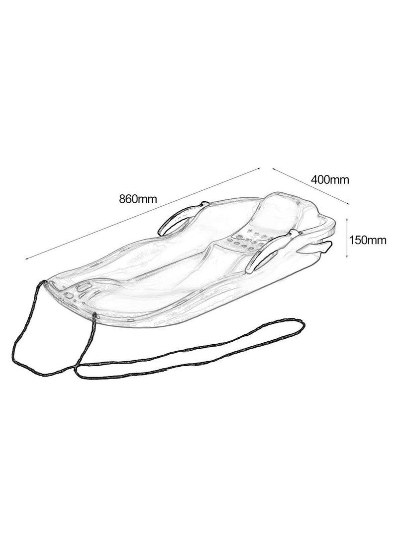 DubaiGallery - Portable Snow Sled Sand Grass Skiing with Pull Rope, Slippery Racer Downhill Toboggan Rolling Snow Slider, for Kids Boat Sledge Sprinter - Image 1