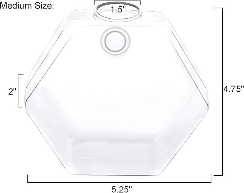 HZYH 3 Pack Wall Hanging Glass Planter, Propagation Terrarium, Hexagon Shape Flower Vase - Stylish Modern Decor for Home &  Office - Image 2