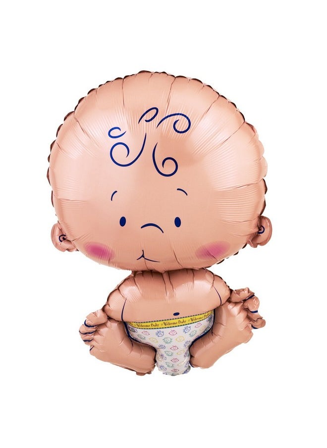 Anagram Anagram International Welcome Baby Shape Foil Balloon, 24", Multicolor  - Image 1