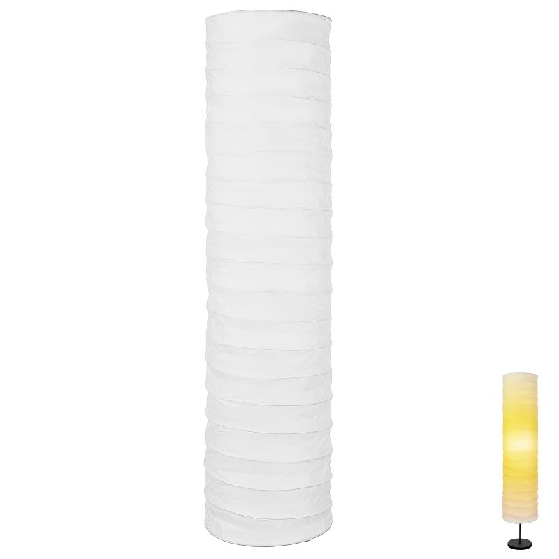 STOBOK Paper Lamp Shade, Floor Lamp Shade, Rice Paper Lampshade, 37.4 X 8.66 in Floor Light Cover Replacement for Living Room Home Hotel Bedside Desk - Image 1