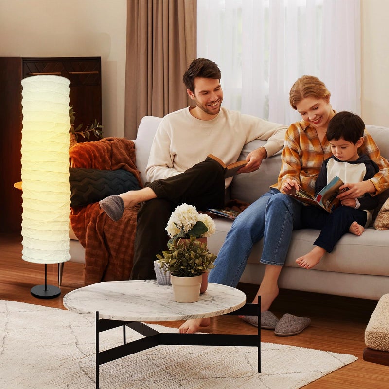 STOBOK Paper Lamp Shade, Floor Lamp Shade, Rice Paper Lampshade, 37.4 X 8.66 in Floor Light Cover Replacement for Living Room Home Hotel Bedside Desk - Image 2